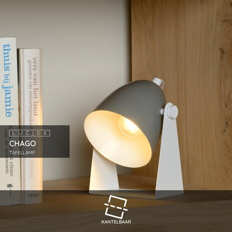 Lucide CHAGO - Tischleuchte - 1xE14 - Grau Lucide CHAGO - Tischleuchte - 1xE14 - Grau
