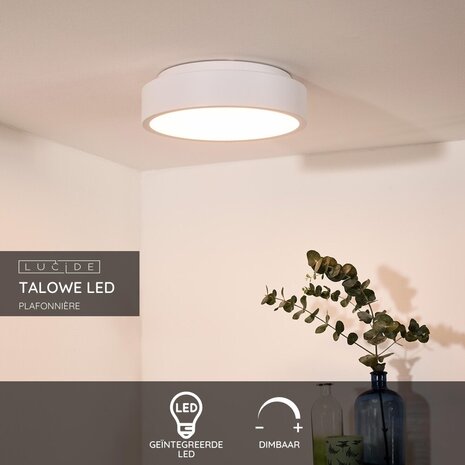Lucide TALOWE LED - Deckenleuchte - Ø 30 cm - LED Dimb. - 1x20W 3000K - Weiß Lucide TALOWE LED - Deckenleuchte - Ø 30 cm - LED Dimb. - 1x20W 3000K - Weiß