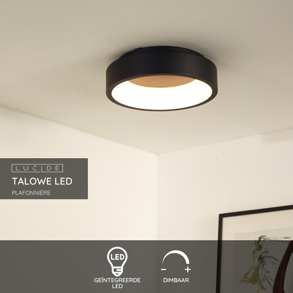 Lucide TALOWE LED - Deckenleuchte - Ø 30 cm - LED Dimb. - 1x20W 3000K - Schwarz Lucide TALOWE LED - Deckenleuchte - Ø 30 cm - LED Dimb. - 1x20W 3000K - Schwarz