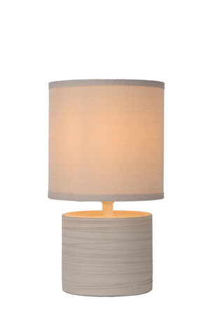 Lucide GREASBY - Tischleuchte - Ø 14 cm - 1xE14 - Beige