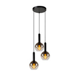 Lucide MARIUS - Hängeleuchte - Ø 48,5 cm - 3xE27 - Schwarz Lucide MARIUS - Hängeleuchte - Ø 48,5 cm - 3xE27 - Schwarz