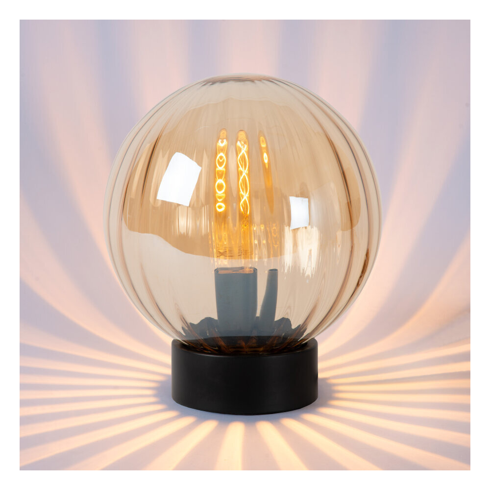 Lucide MONSARAZ - Tischleuchte - Ø 25 cm - 1xE27 - Bernstein Lucide MONSARAZ - Tischleuchte - Ø 25 cm - 1xE27 - Bernstein