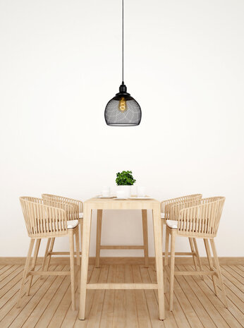 Lucide MESH - Hängeleuchte - Ø 22 cm - 1xE27 - Schwarz Lucide MESH - Hängeleuchte - Ø 22 cm - 1xE27 - Schwarz