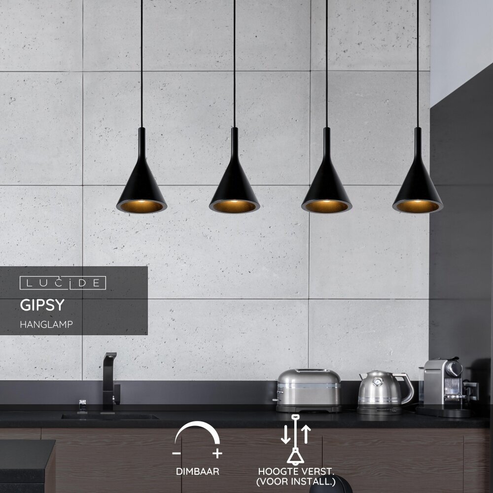 Lucide GIPSY - Hängeleuchte - 4xE27 - Schwarz Lucide GIPSY - Hängeleuchte - 4xE27 - Schwarz