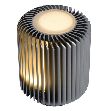 Lucide TURBIN - Tischleuchte - Ø 10,6 cm - LED - 1x5W 3000K - Grau