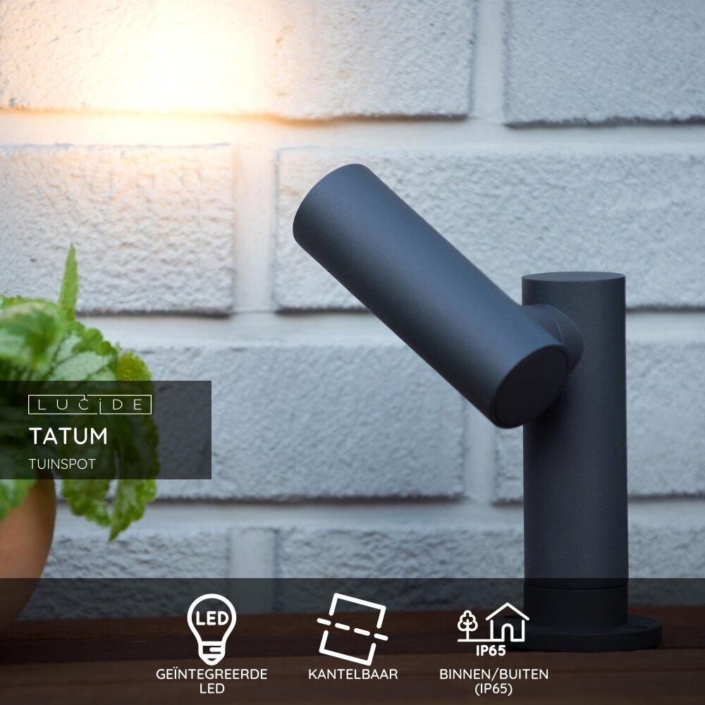 Lucide TATUM - Gartenstrahler - LED - 1x5W 3000K - IP65 - Anthrazit Lucide TATUM - Gartenstrahler - LED - 1x5W 3000K - IP65 - Anthrazit