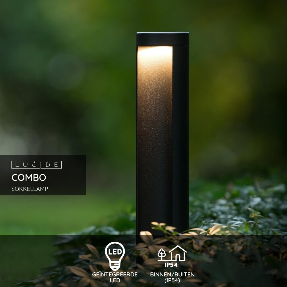 Lucide COMBO - Sockellampe - Ø 9 cm - LED - 1x9W 3000K - IP54 - Schwarz Lucide COMBO - Sockellampe - Ø 9 cm - LED - 1x9W 3000K - IP54 - Schwarz