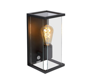 Lucide CLAIRE - Wandleuchte Innen/Außen - 1xE27 - IP54 - Bewegungs- & Tag/Nachtsensor - Anthrazit