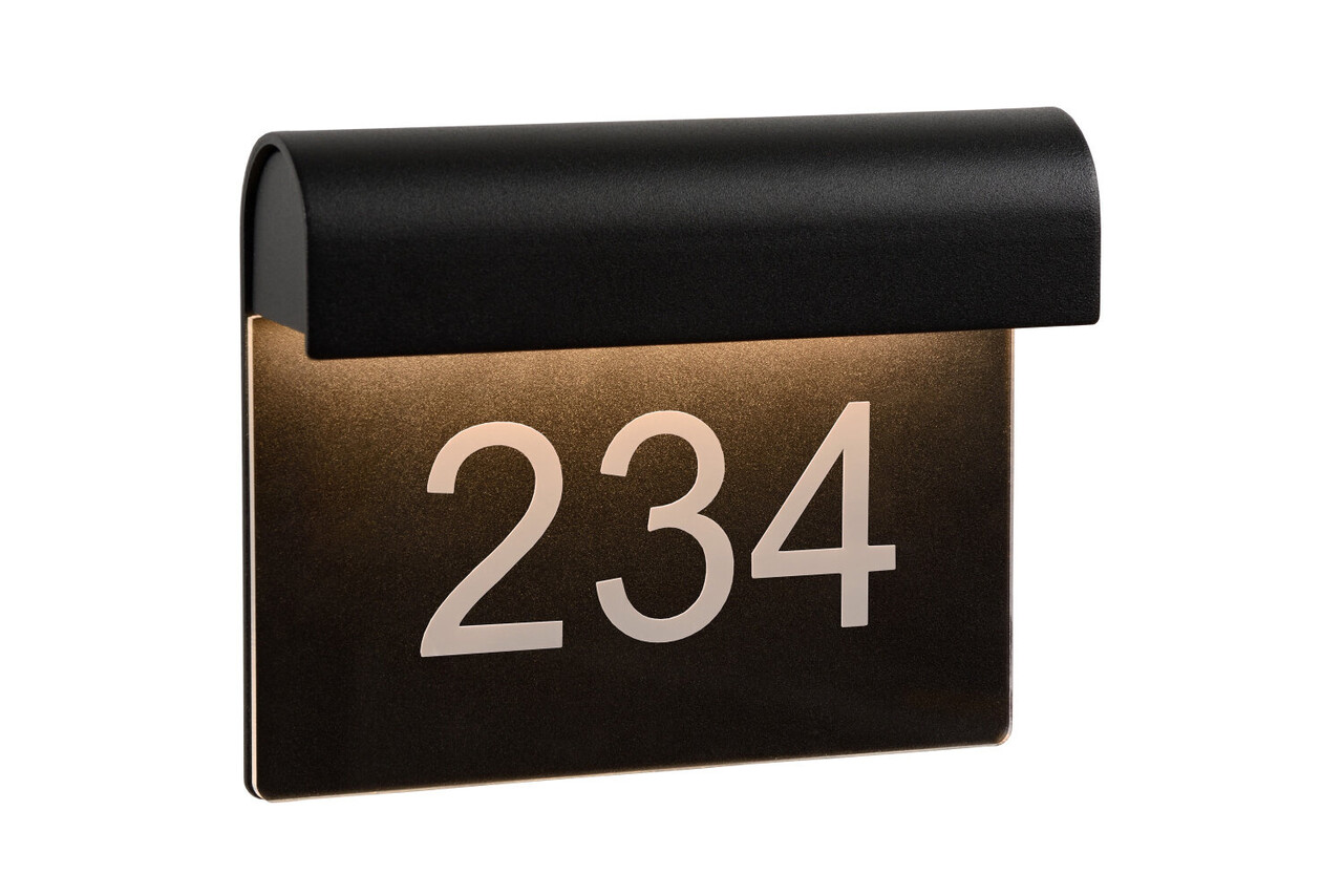 Lucide THESI LED - Wandleuchte Innen/Außen - LED - 1x8W 3000K - IP54 - Schwarz