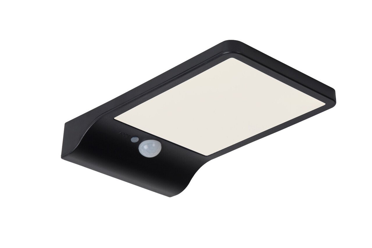 Lucide BASIC - Wandleuchte - Solar - LED - 1x3W 2700K - IP44 - Bewegungs- & Tag/Nachtsensor - Schwarz Lucide BASIC - Wandleuchte - Solar - LED - 1x3W 2700K - IP44 - Bewegungs- & Tag/Nachtsensor - Schwarz