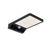 Lucide BASIC - Wandleuchte - Solar - LED - 1x3W 2700K - IP44 - Bewegungs- & Tag/Nachtsensor - Schwarz