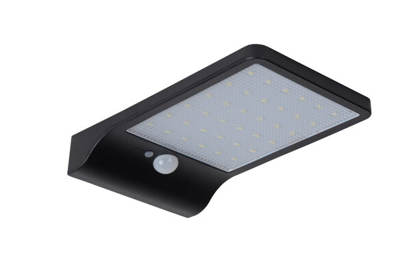 Lucide BASIC - Wandleuchte - Solar - LED - 1x3W 2700K - IP44 - Bewegungs- & Tag/Nachtsensor - Schwarz Lucide BASIC - Wandleuchte - Solar - LED - 1x3W 2700K - IP44 - Bewegungs- & Tag/Nachtsensor - Schwarz