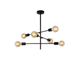 Lucide LESTER - Deckenleuchte - 6xE27 - Schwarz Lucide LESTER - Deckenleuchte - 6xE27 - Schwarz