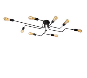 Lucide LESTER - Deckenleuchte - 8xE27 - Schwarz Lucide LESTER - Deckenleuchte - 8xE27 - Schwarz