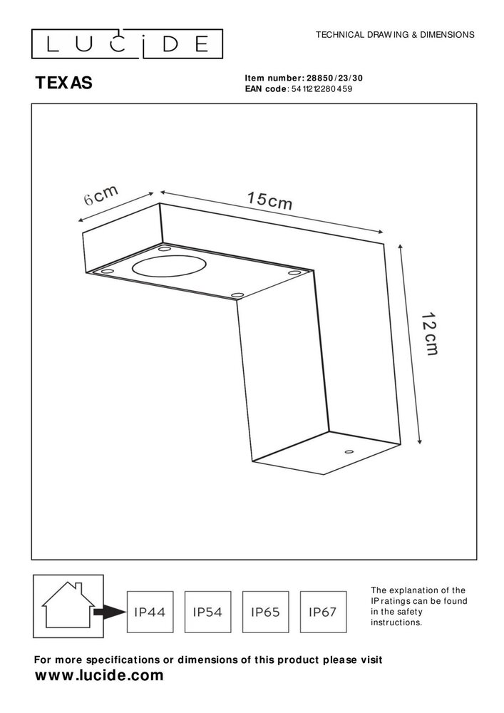 Lucide TEXAS - Wandstrahler / Wandleuchte Innen/Außen - LED - 1x7W 3000K - IP54 - Anthrazit Lucide TEXAS - Wandstrahler / Wandleuchte Innen/Außen - LED - 1x7W 3000K - IP54 - Anthrazit