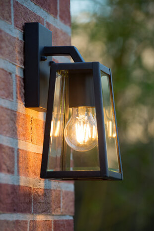 Lucide MATSLOT - Wandleuchte Innen/Außen - 1xE27 - IP23 - Schwarz Lucide MATSLOT - Wandleuchte Innen/Außen - 1xE27 - IP23 - Schwarz