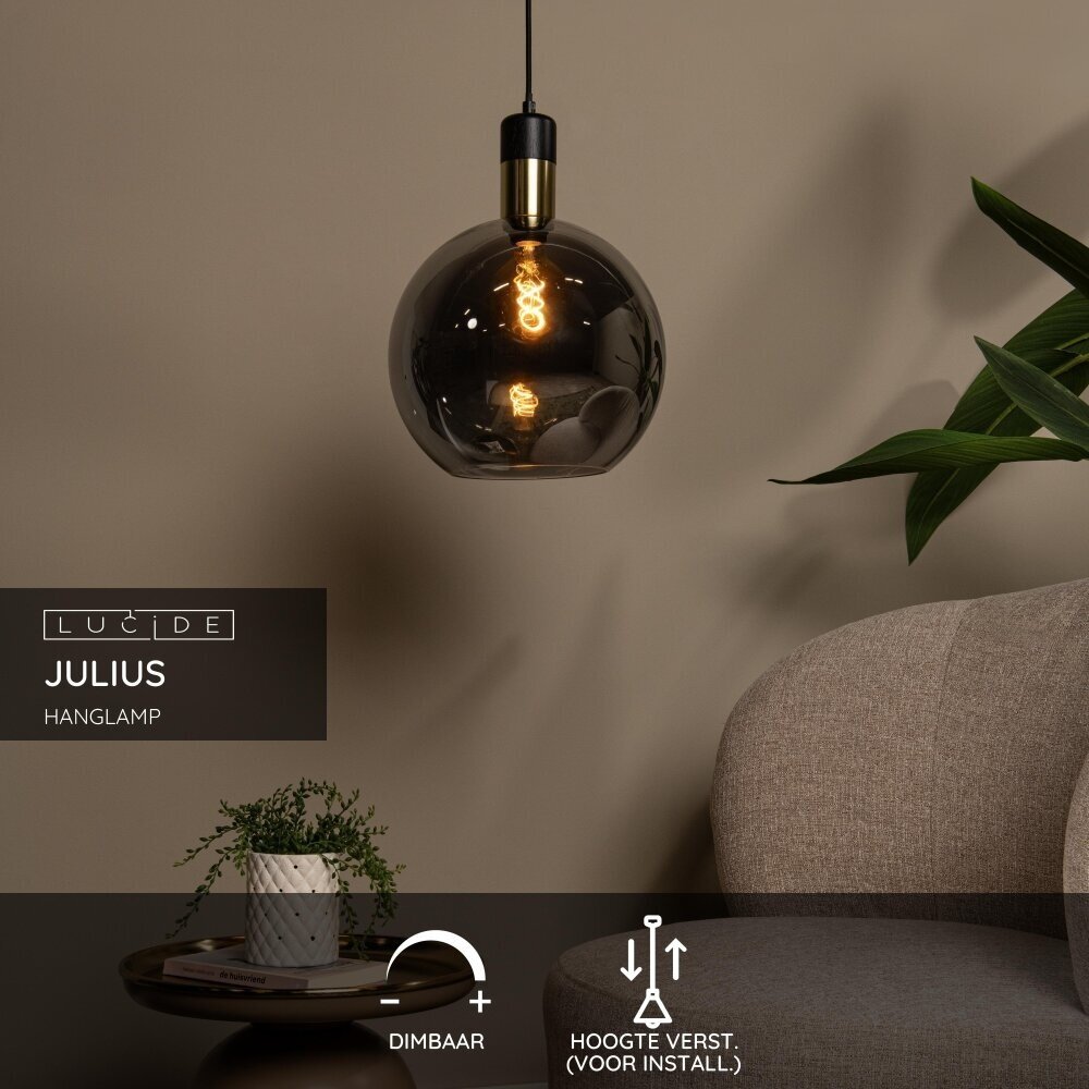 Lucide JULIUS - Hängeleuchte - Ø 40 cm - 1xE27 - Fumé