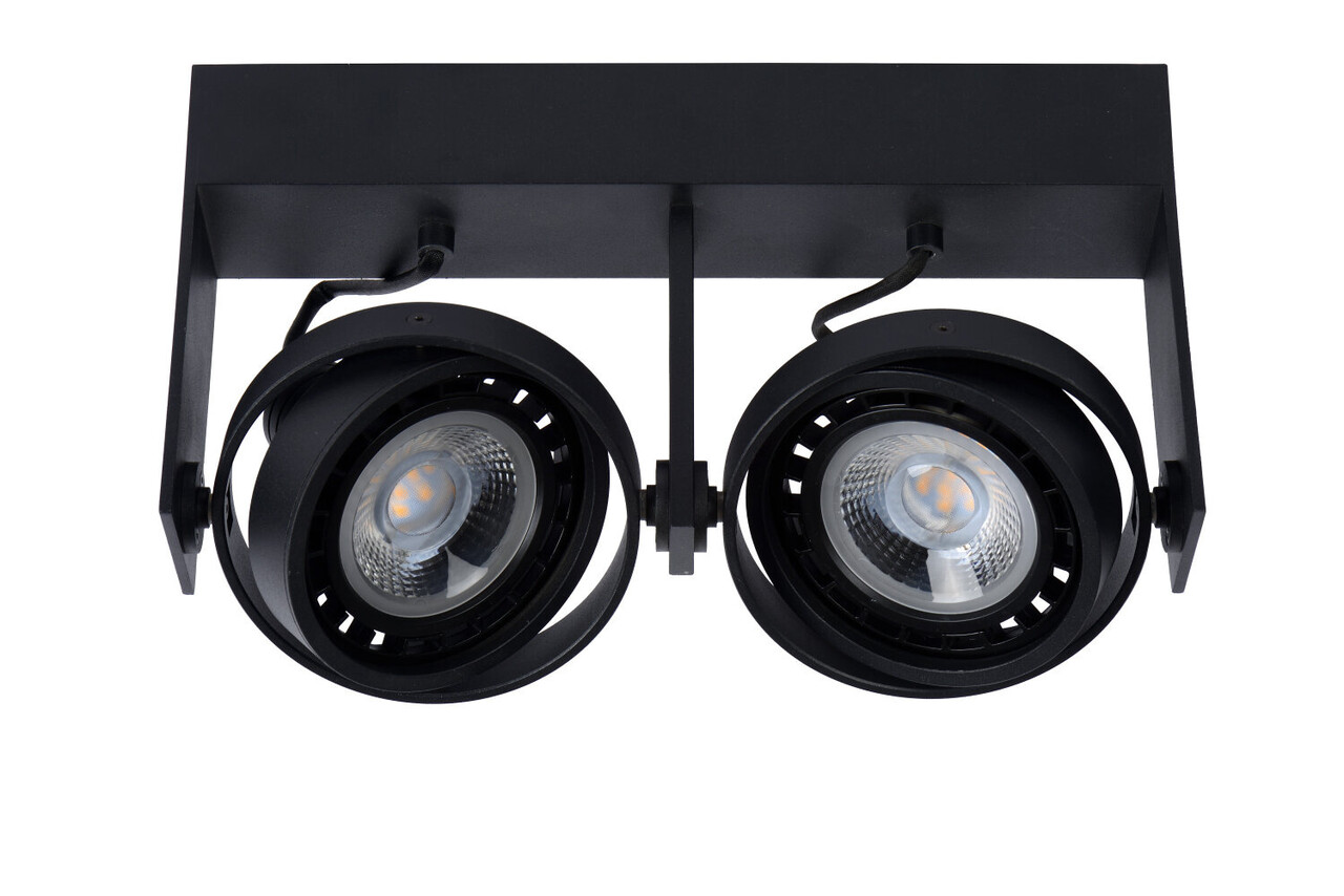 Lucide GRIFFON - Deckenstrahler - LED Dim to warm - GU10 (ES111) - 2x12W 2200K/3000K - Schwarz Lucide GRIFFON - Deckenstrahler - LED Dim to warm - GU10 (ES111) - 2x12W 2200K/3000K - Schwarz
