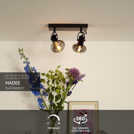 Lucide MADEE - Deckenstrahler - 2xE14 - Schwarz
