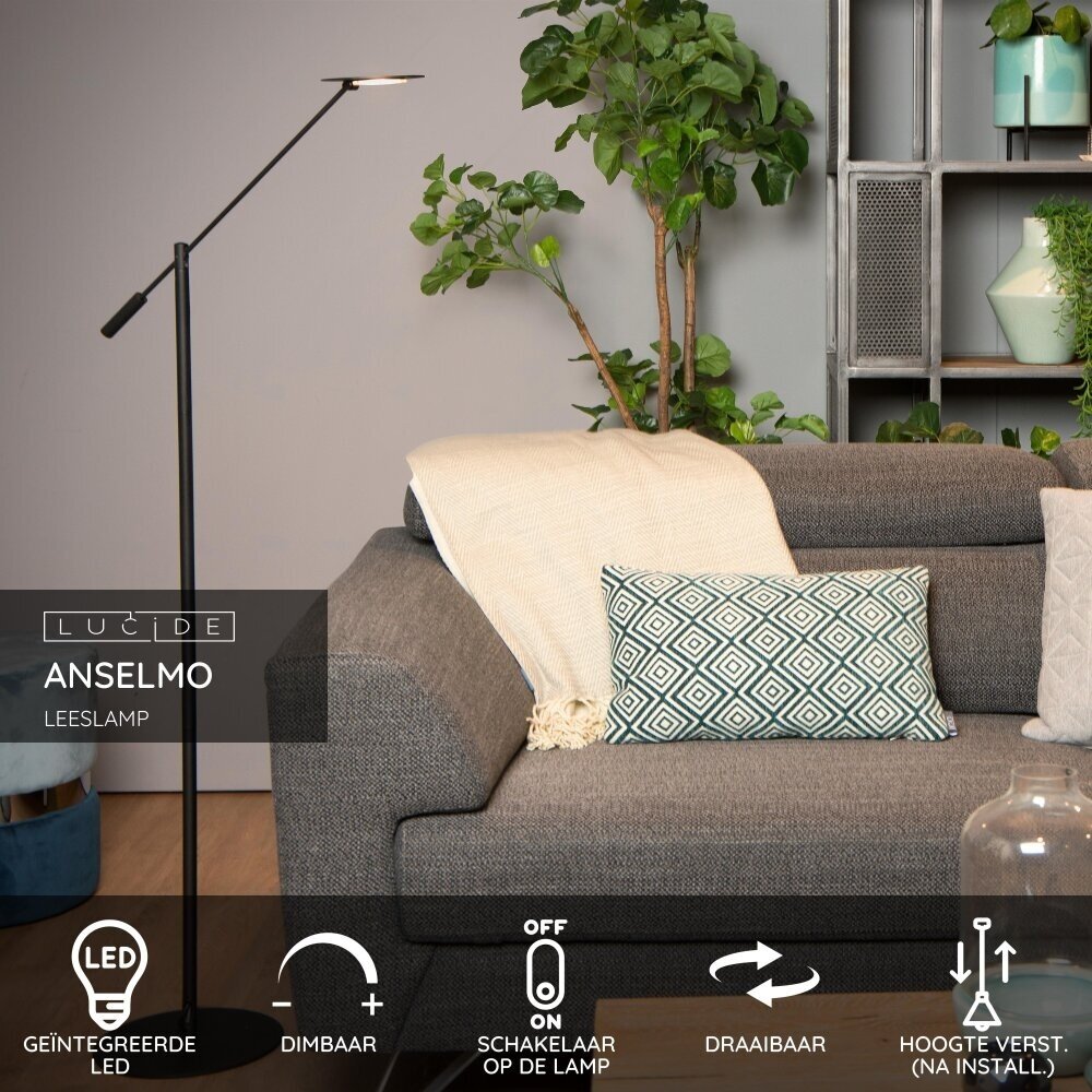 Lucide ANSELMO - Leseleuchte - Ø 25 cm - LED Dimb. - 1x9W 3000K - Schwarz Lucide ANSELMO - Leseleuchte - Ø 25 cm - LED Dimb. - 1x9W 3000K - Schwarz
