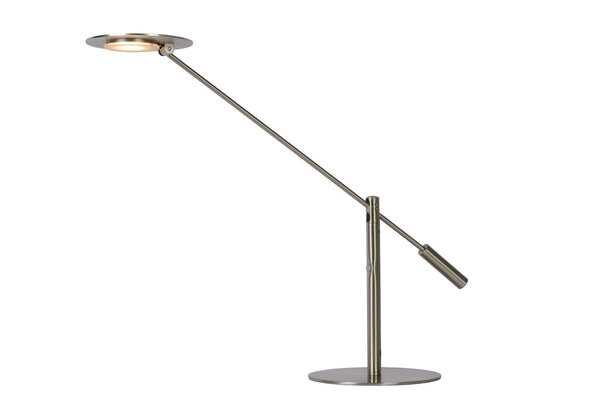 Lucide ANSELMO - Schreibtischlampe - LED Dimb. - 1x9W 3000K - Mattes Chrom Lucide ANSELMO - Schreibtischlampe - LED Dimb. - 1x9W 3000K - Mattes Chrom
