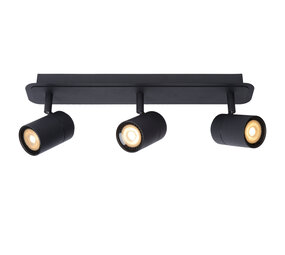 Lucide LENNERT - Deckenstrahler Bad - LED Dimb. - GU10 - 3x5W 3000K - IP44 - Schwarz Lucide LENNERT - Deckenstrahler Bad - LED Dimb. - GU10 - 3x5W 3000K - IP44 - Schwarz