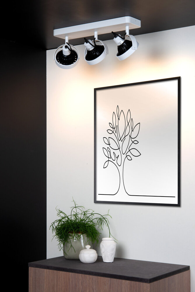 Lucide TALA LED - Deckenstrahler - LED Dim to warm - GU10 (ES111) - 3x12W 2200K/3000K - Weiß Lucide TALA LED - Deckenstrahler - LED Dim to warm - GU10 (ES111) - 3x12W 2200K/3000K - Weiß