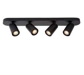 Lucide XYRUS - Deckenstrahler - LED Dim to warm - GU10 - 4x5W 2200K/3000K - Schwarz Lucide XYRUS - Deckenstrahler - LED Dim to warm - GU10 - 4x5W 2200K/3000K - Schwarz