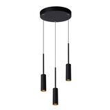 Lucide TUBULE - Hängeleuchte - Ø 26 cm - LED - 3x7W 2700K - Schwarz