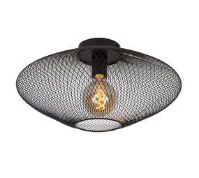 Lucide MESH - Deckenleuchte - Ø 45 cm - 1xE27 - Schwarz Lucide MESH - Deckenleuchte - Ø 45 cm - 1xE27 - Schwarz