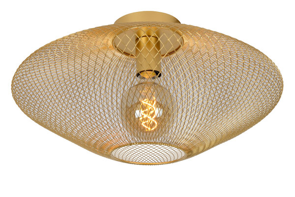 Lucide MESH - Deckenleuchte - Ø 45 cm - 1xE27 - Matt Gold / Messing Lucide MESH - Deckenleuchte - Ø 45 cm - 1xE27 - Matt Gold / Messing