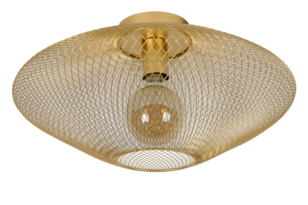 Lucide MESH - Deckenleuchte - Ø 45 cm - 1xE27 - Matt Gold / Messing Lucide MESH - Deckenleuchte - Ø 45 cm - 1xE27 - Matt Gold / Messing
