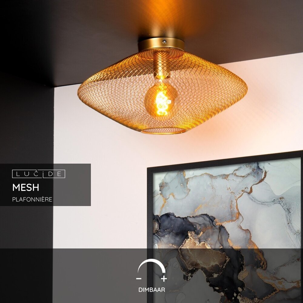 Lucide MESH - Deckenleuchte - Ø 45 cm - 1xE27 - Matt Gold / Messing Lucide MESH - Deckenleuchte - Ø 45 cm - 1xE27 - Matt Gold / Messing
