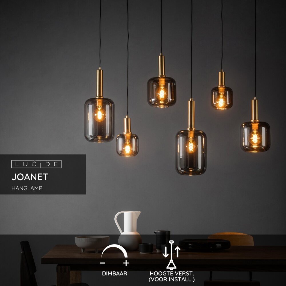 Lucide JOANET - Hängeleuchte - 6xE27 - Fumé