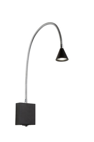 Lucide BUDDY - Nachttischlampe / Wandlampe - LED - 1x4W 4000K - Schwarz Lucide BUDDY - Nachttischlampe / Wandlampe - LED - 1x4W 4000K - Schwarz