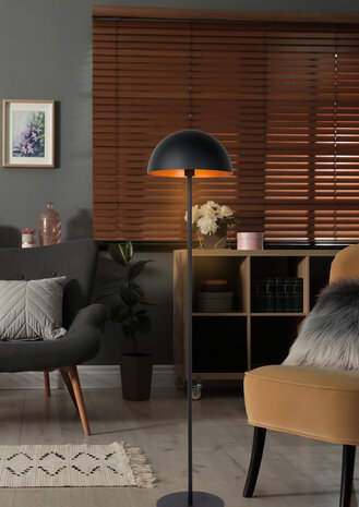 Lucide SIEMON - Stehleuchte - Ø 35 cm - 1xE27 - Schwarz Lucide SIEMON - Stehleuchte - Ø 35 cm - 1xE27 - Schwarz