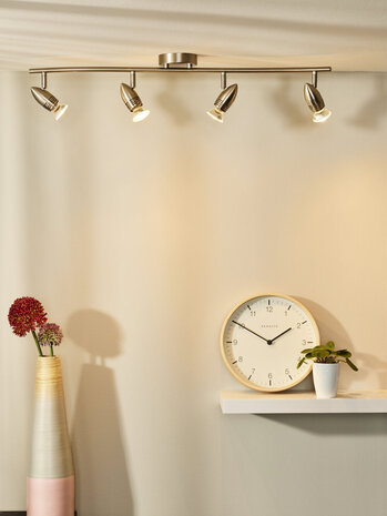 Lucide CARO-LED - Deckenstrahler - LED - GU10 - 4x5W 2700K - Mattchrom Lucide CARO-LED - Deckenstrahler - LED - GU10 - 4x5W 2700K - Mattchrom