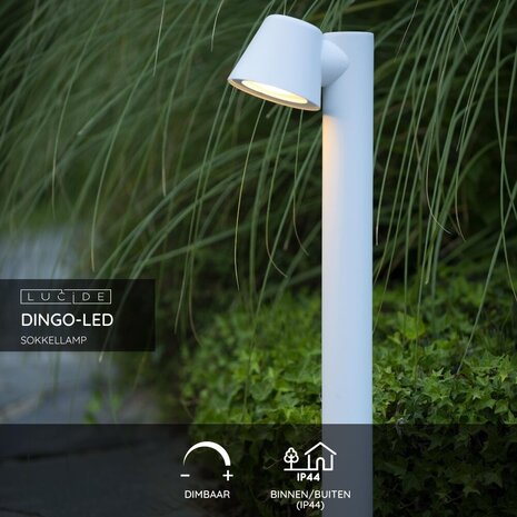 Lucide DINGO-LED - Sockellampe - LED Dimb. - GU10 - 1x5W 3000K - IP44 - Weiß Lucide DINGO-LED - Sockellampe - LED Dimb. - GU10 - 1x5W 3000K - IP44 - Weiß