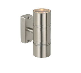 Lucide ARNE-LED - Wandleuchte Innen/Außen - Ø 6,3 cm - LED - GU10 - 2x5W 2700K - IP44 - Mattchrom Lucide ARNE-LED - Wandleuchte Innen/Außen - Ø 6,3 cm - LED - GU10 - 2x5W 2700K - IP44 - Mattchrom