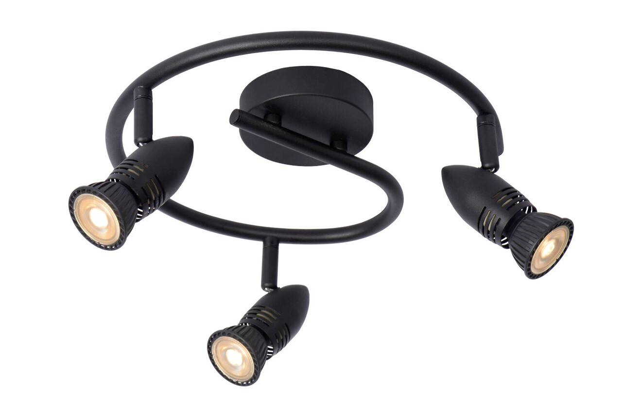 Lucide CARO - Deckenstrahler - Ø 31 cm - 3xGU10 - Schwarz Lucide CARO - Deckenstrahler - Ø 31 cm - 3xGU10 - Schwarz