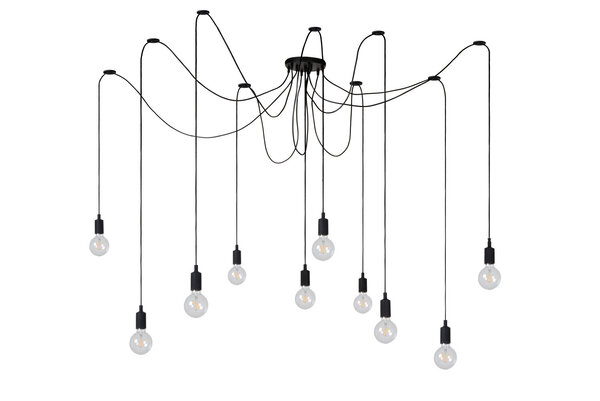 Lucide FIX - Hängeleuchte - 10xE27 - Schwarz Lucide FIX - Hängeleuchte - 10xE27 - Schwarz