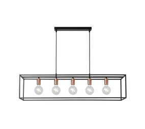 Lucide ARTHUR - Hängeleuchte - 5xE27 - Schwarz Lucide ARTHUR - Hängeleuchte - 5xE27 - Schwarz