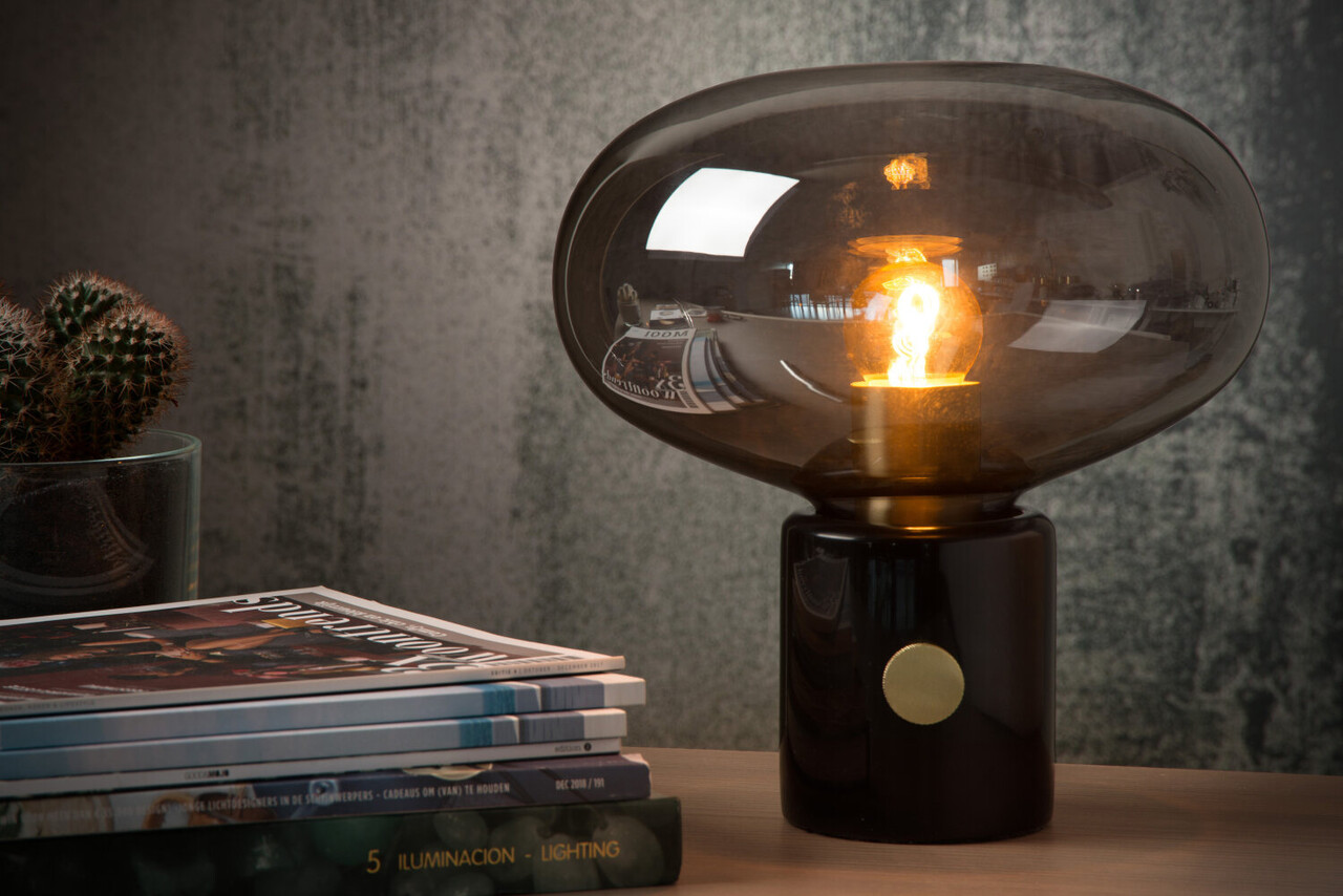 Lucide CHARLIZE - Tischleuchte - Ø 23 cm - 1xE27 - Fumé Lucide CHARLIZE - Tischleuchte - Ø 23 cm - 1xE27 - Fumé