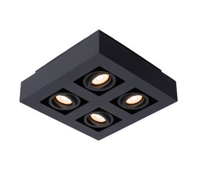 Lucide XIRAX - Deckenstrahler - LED Dim to warm - GU10 - 4x5W 2200K/3000K - Schwarz Lucide XIRAX - Deckenstrahler - LED Dim to warm - GU10 - 4x5W 2200K/3000K - Schwarz