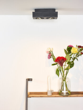 Lucide XIRAX - Deckenstrahler - LED Dim to warm - GU10 - 2x5W 2200K/3000K - Schwarz Lucide XIRAX - Deckenstrahler - LED Dim to warm - GU10 - 2x5W 2200K/3000K - Schwarz