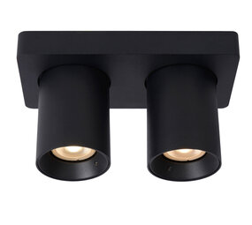 Lucide NIGEL - Deckenstrahler - LED Dim to warm - GU10 - 2x5W 2200K/3000K - Schwarz Lucide NIGEL - Deckenstrahler - LED Dim to warm - GU10 - 2x5W 2200K/3000K - Schwarz