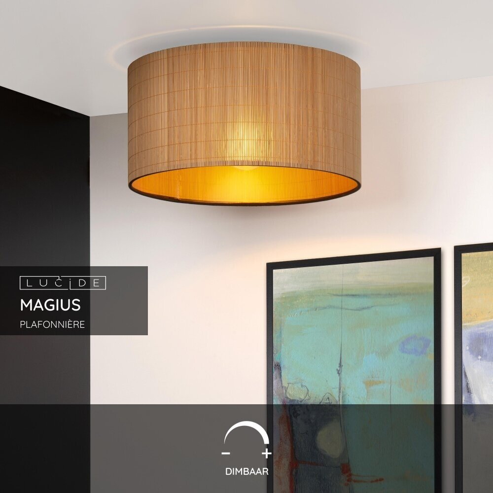 Lucide MAGIUS - Deckenleuchte - Ø 42 cm - 1xE27 - Natur Lucide MAGIUS - Deckenleuchte - Ø 42 cm - 1xE27 - Natur