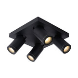 Lucide TAYLOR - Deckenstrahler Bad - LED Dim to warm - GU10 - 4x5W 2200K/3000K - IP44 - Schwarz Lucide TAYLOR - Deckenstrahler Bad - LED Dim to warm - GU10 - 4x5W 2200K/3000K - IP44 - Schwarz