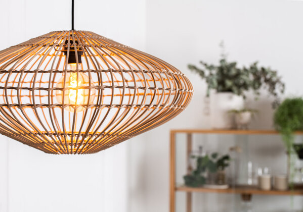 Lucide MAGALI - Hängeleuchte - Ø 56 cm - 1xE27 - Natur Lucide MAGALI - Hängeleuchte - Ø 56 cm - 1xE27 - Natur