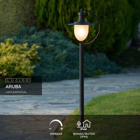Lucide ARUBA - Lampenmast - Ø 25 cm - 1xE27 - IP44 - Schwarz Lucide ARUBA - Lampenmast - Ø 25 cm - 1xE27 - IP44 - Schwarz